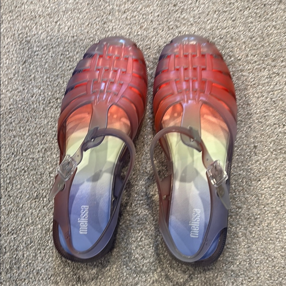 Melissa Gradient Sandals - Red and Purple